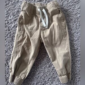 Preloved Children's Place Tan Joggers with White Drawstring